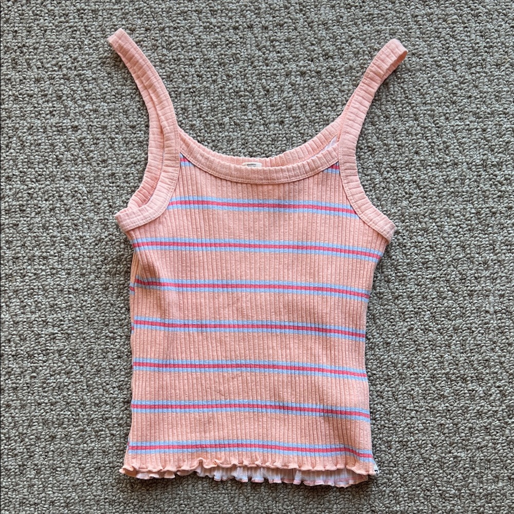 Billabong Pink and Blue Ribbed Top